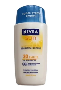 Nivea Sun 30+ Sensation Légère 50ml Fluide Visage Non Grasse