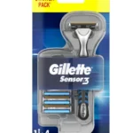 Rasoir Gillette Sensor3 avec 4 lames de rasoir