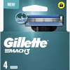 Gillette Mach3 4 pièces Lames de rasoir pour homme