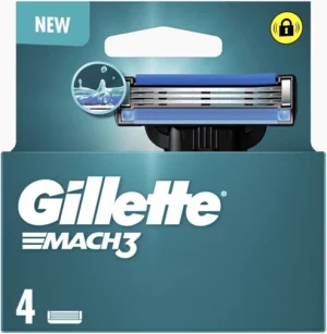 Gillette Mach3 4 pièces Lames de rasoir pour homme