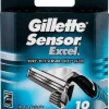 Gillette Lames de Rasoir Sensor 3 Lames de Recharges 10 pièces
