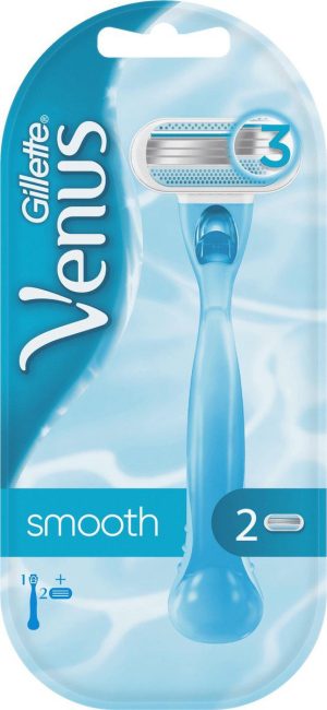 Gillette Venus Smooth Rasoir pour Femme + 2 Recharges