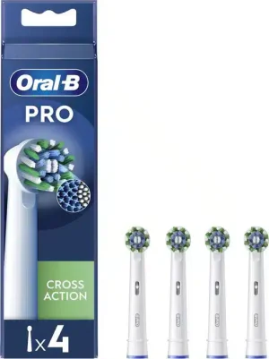 Oral-B Cross Action Pro-opzetborstels met CleanMaximiser-technologie, 4-pack