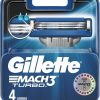 Gillette Mach 3 Lames de rasoir Turbo - 4 pièces