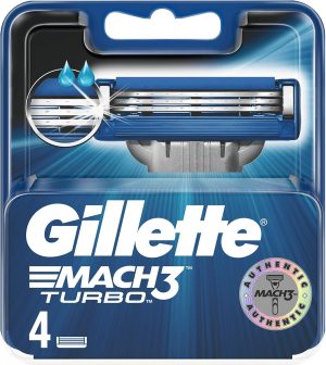 Gillette Mach 3 Lames de rasoir Turbo - 4 pièces