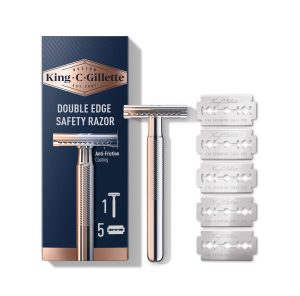 Rasoir de sécurité à double tranchant King C. Gillette 5 lames