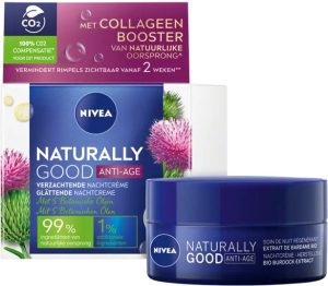 Crème Visage Nuit Anti-rides 50ml Lissant Naturally Good NIVEA