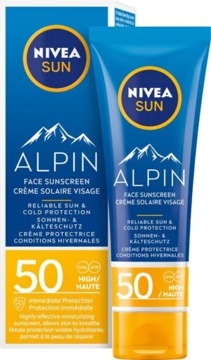 NIVEA SUN Alpin SPF 50+ Sports d'hiver Ski Pour le visage 50 ml