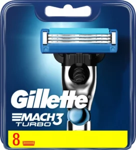 Gillette Mach3 Turbo  8 pièces Lames de rasoir