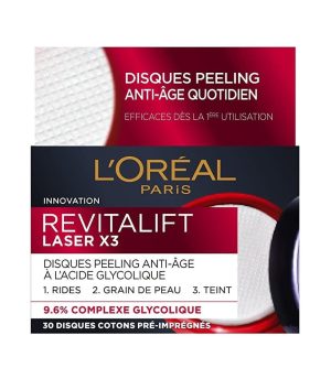 L’Oréal Paris Disques Peeling Anti-Âge x 30 Revitalift Laser X3