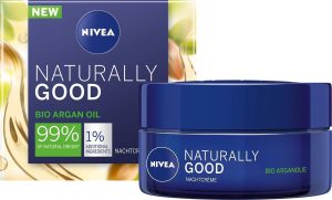 NIVEA Crème de nuit Naturally Good À l'huile d'argan bio 50 ml