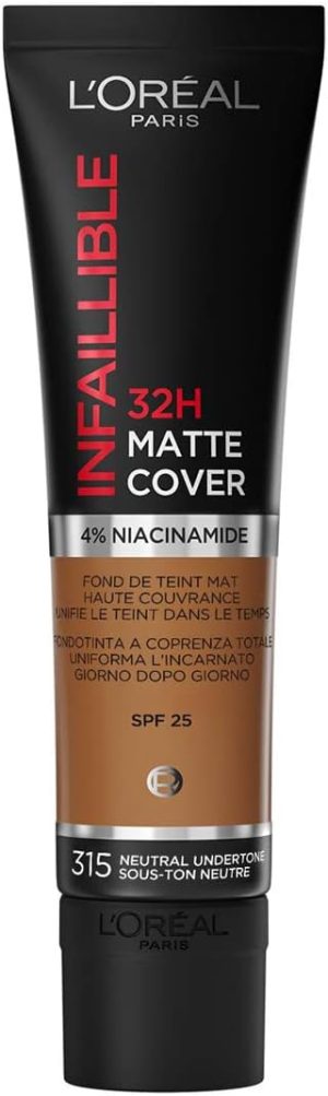 L'Oréal Infaillible 32H Matte 315 Fond de teint à couvrance totale