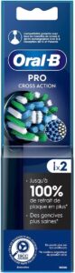 Oral-B CrossAction Zwarte Opzetborstels – 2-pack