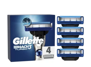 Lames de rasoir Gillette Mach 3 Turbo 4 pièces pour homme
