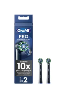 Têtes de brosse Oral-B CrossAction noires - 2 pièces