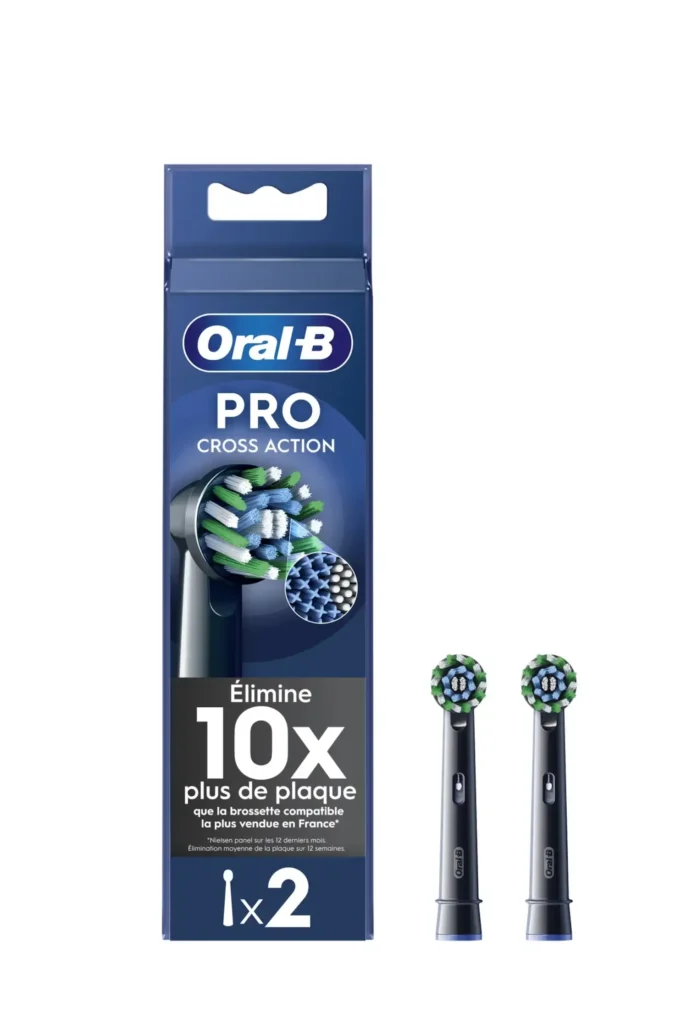 Oral-B CrossAction Black Brush Heads - 2 Pack