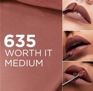 L'Oréal Paris Rouge à Lèvres Mat Resistance 635 Worth It Medium