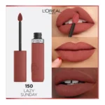 L'Oréal Paris Rouge à Lèvres Mat Resistance 150 Lazy Sunday