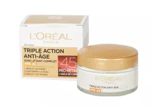 Crème de jour anti-âge triple action L'Oréal 45