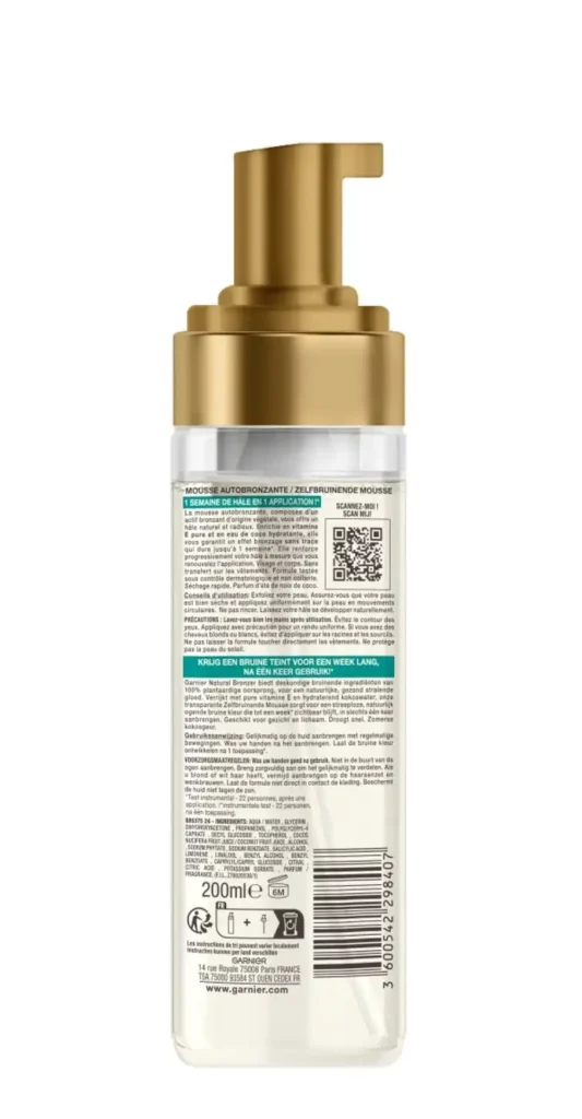 Garnier Ambre Solaire Natural Bronzer Mousse - 200 ml