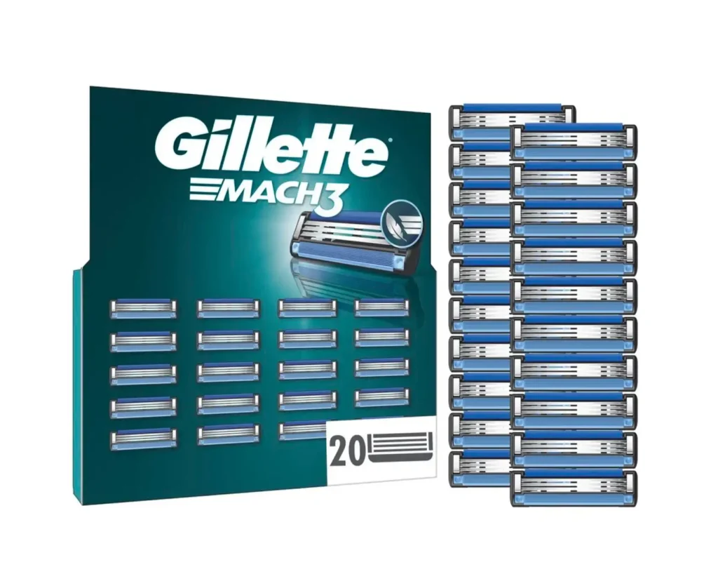 Gillette Mach3 Lames de Rasoir 20 pièces