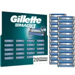 Gillette Mach3 Lames de Rasoir 20 pièces
