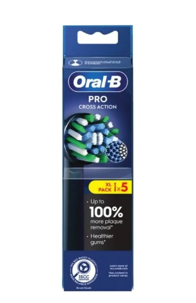 Oral-B Cross Action sorte børstehoveder, pakke med 5