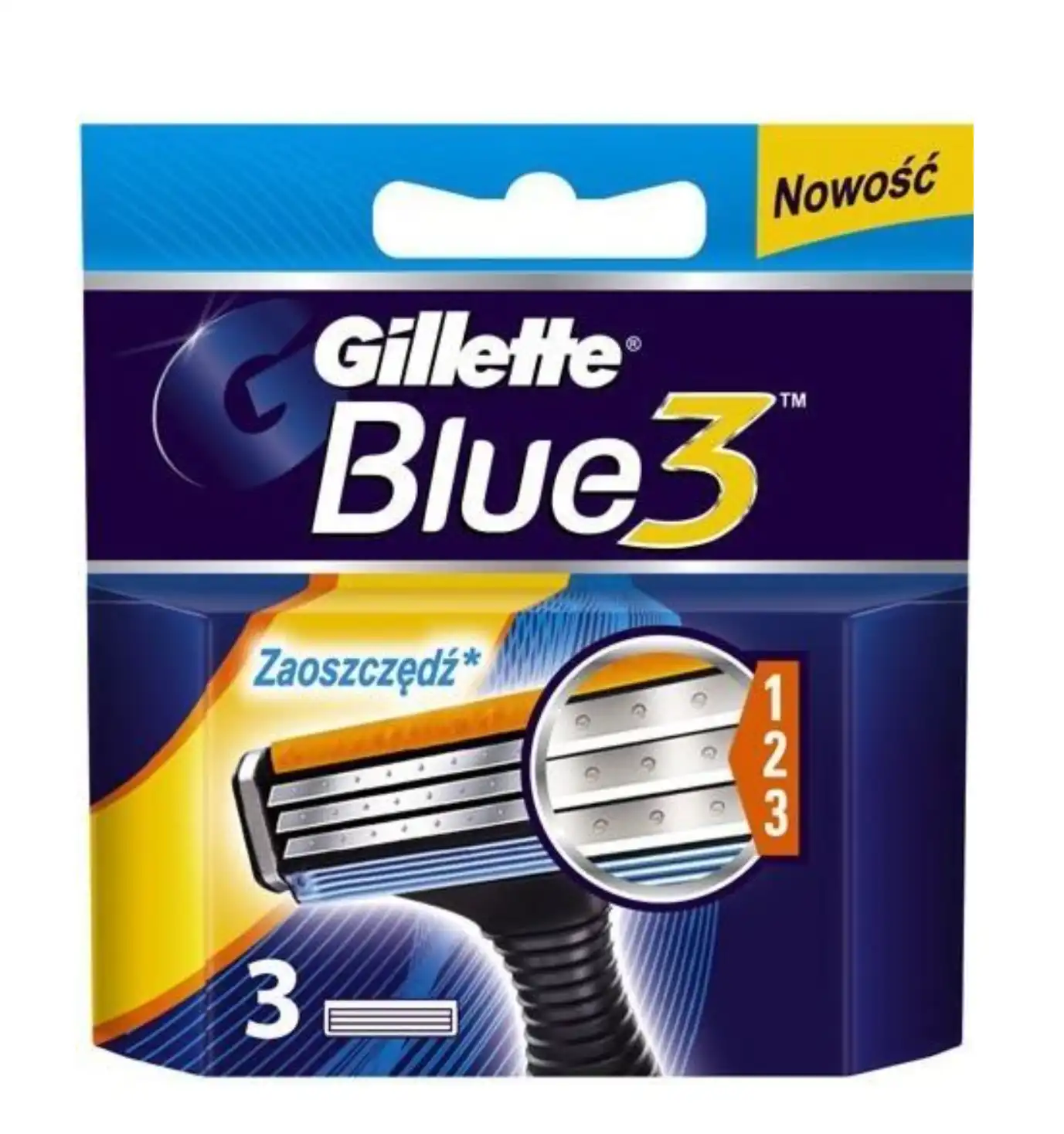 Gillette Blue3 Lames de rasoir paquet de 3