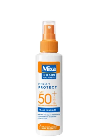 Protégez votre peau sensible avec le spray solaire Mixa Dermo Protect Solaire Peaux Sensibles. Protégez-vous du soleil et profitez des activités en plein air !