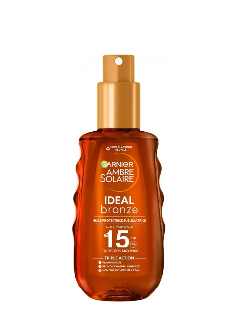 Garnier – Ochronny olejek Ideal Bronze SPF 15 Ambre Solaire