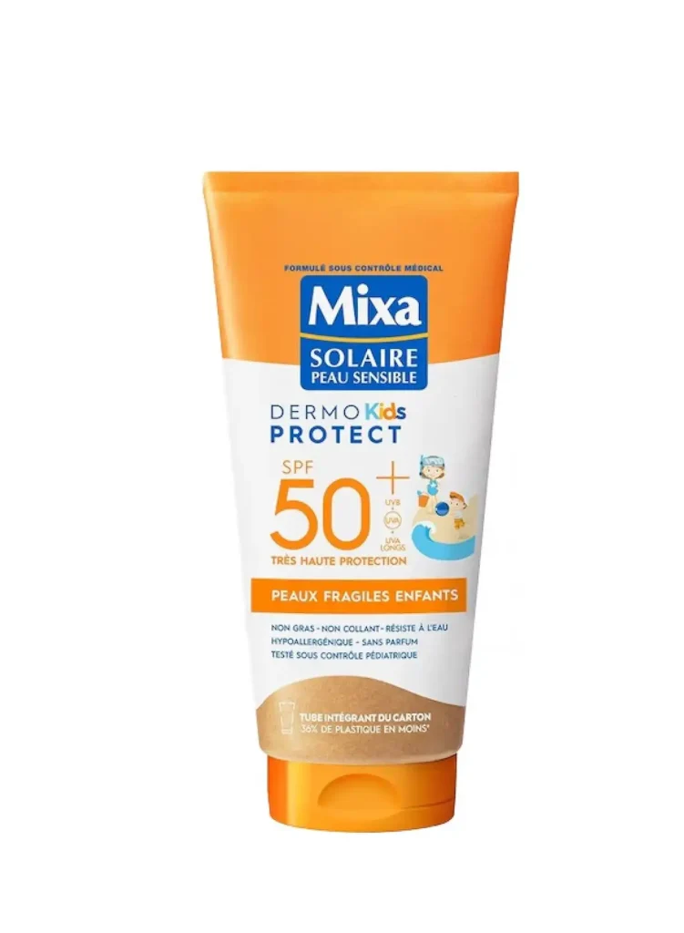 Mixa Dermo Kids ochronne mleczko przeciwsłoneczne do skóry wrażliwej SPF50+ 175 ml