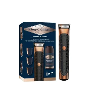 Coffret Barbe Kit Barbe Tondeuse et Soin Hydratant GILLETTE King C