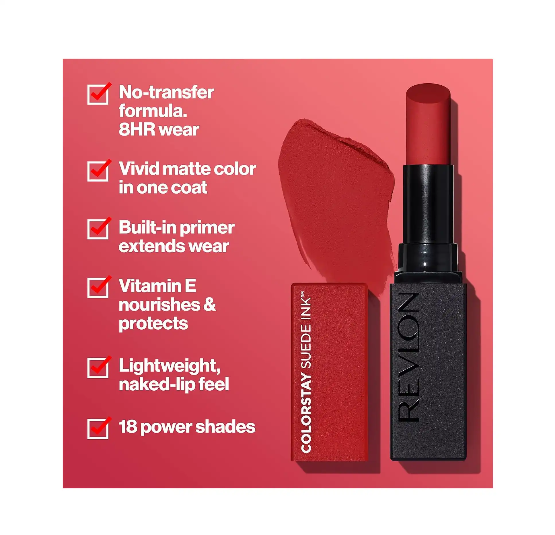Revlon ColorStay Suede Ink 001 Gut Instinct – Matte Finish - Cosmod