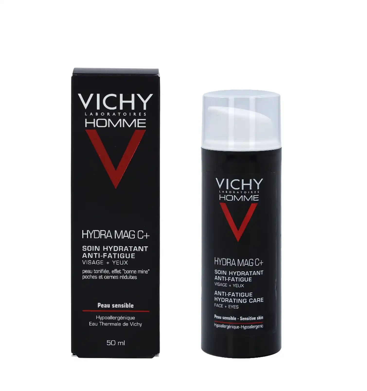 Crème de jour Vichy Homme Hydra Mag C+ 50 ml pour peaux déshydratées