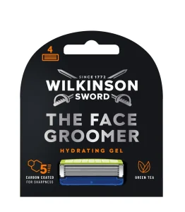 Lames de rasoir Wilkinson The Face Groomer Hydrating Gel paquet de 4