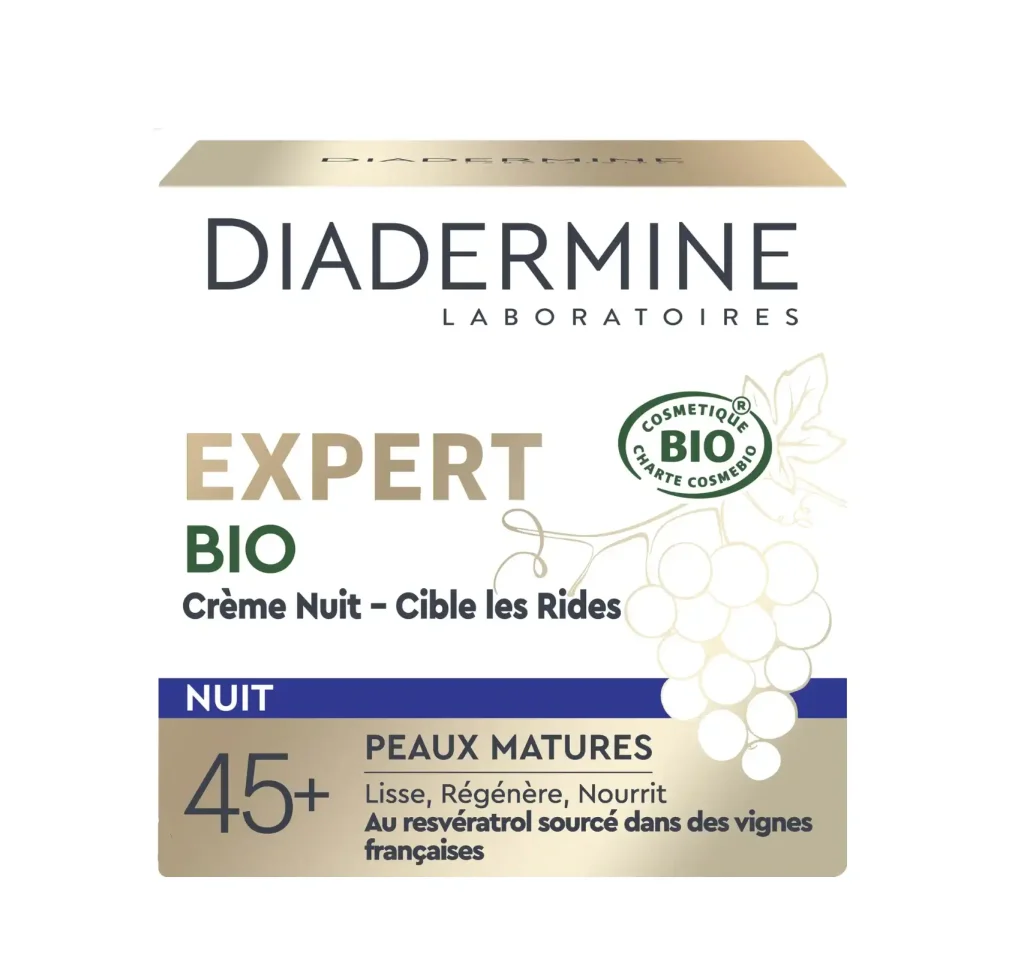 Crème Nuit Visage Anti-rides Expert Bio DIADERMINE 50ml
