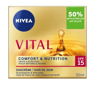 NIVEA Vital Soin de Jour Confort Nutrition FPS15 crème anti-âge 50 ml