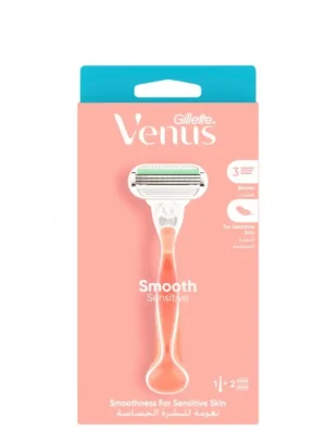 Gillette Venus Smooth Sensitive rasoir + 2 lames de rasoir