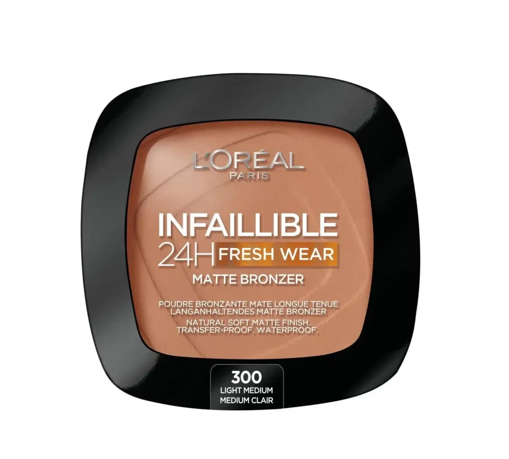 Puder brązujący L'Oréal Paris Infaillible 24h Fresh Wear Soft Matte w odcieniu 300 Light Medium