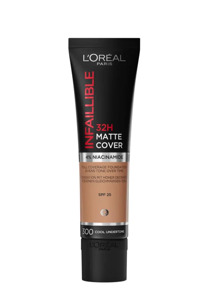 L'ORÉAL PARIS Infallible Matte Cover Foundation 300 Amber 30 ml