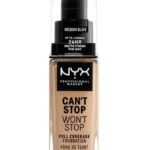Fond de teint Nyx Professional Makeup Can't Stop  CSWSF09 Medium Olive 30ML