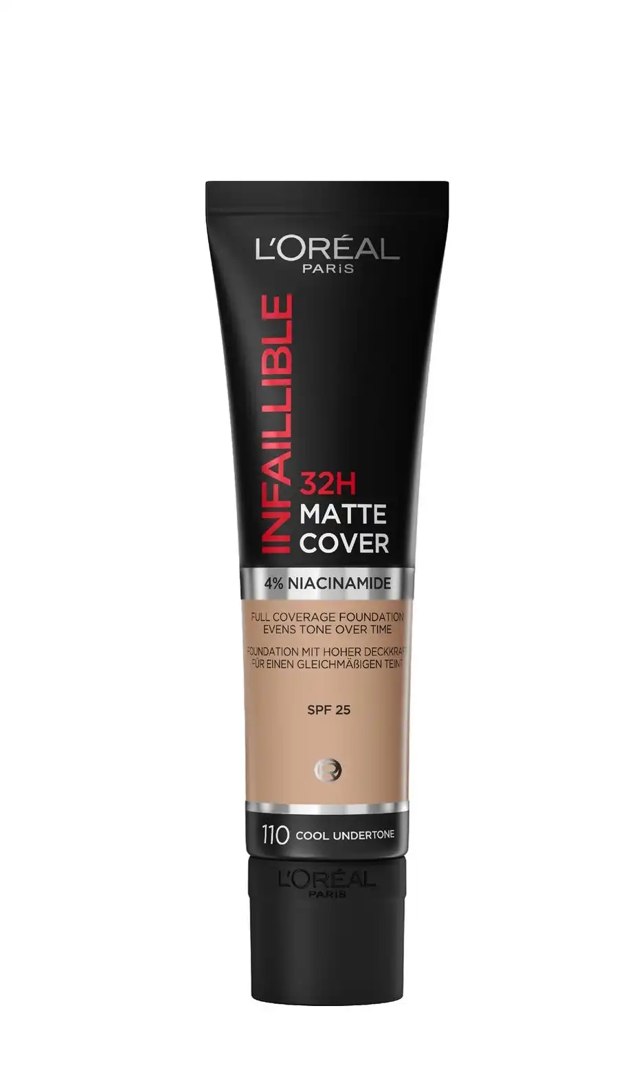 Fond de teint 110 L’Oréal Infaillible 32H couvrance totale mat 30 ml