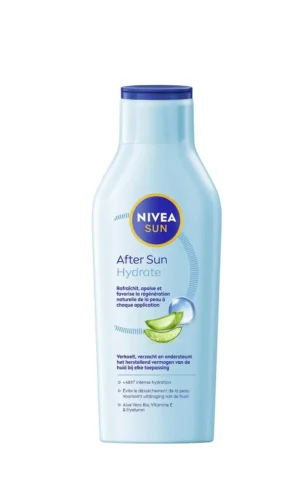 NIVEA SUN Lotion aprèssoleil hydratante et apaisante À l'acide hyaluronique et à l'aloe vera 200 ml