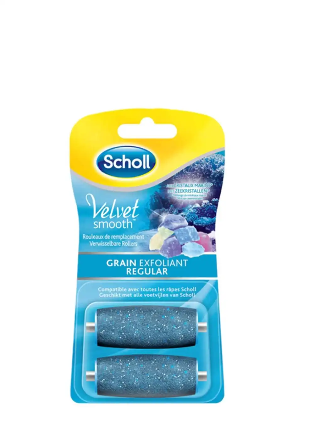 Rouleau Scholl Velvet Smooth interchangeable régulier 2 pièces