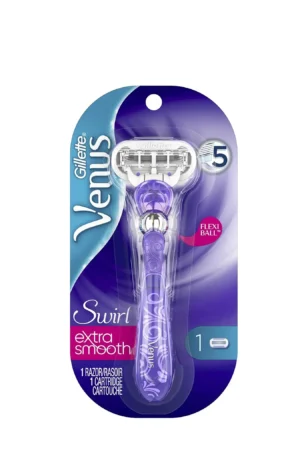 Rasoir Gillette Venus Swirl Flexiball pour femme - 1 manche + 1 recharge