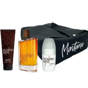 Coffret cadeau Montana Initial : Eau de toilette 100 ml, Déodorant roll-on 50 ml, Gel douche 100 ml