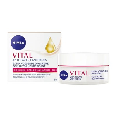 NIVEA VITAL Crème de Jour Anti-Rides SPF 15 Extra Nourrissante 50 ml