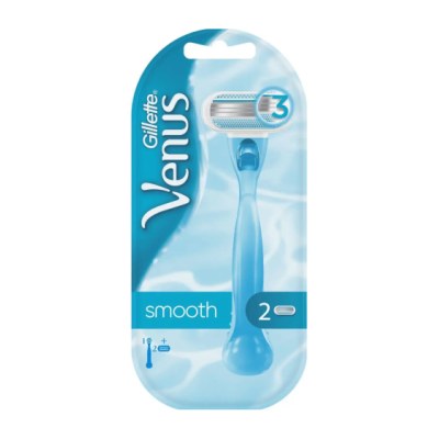 Gillette Venus Smooth Rasoir pour Femme plus 2 Recharges