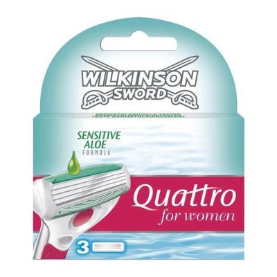 Lames de rasoir Wilkinson Quattro pour femmes 3 recharge