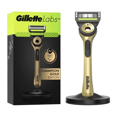 Gillette Labs Herrenrasierer-Set mit Peelingseife + 1 Ersatzklinge